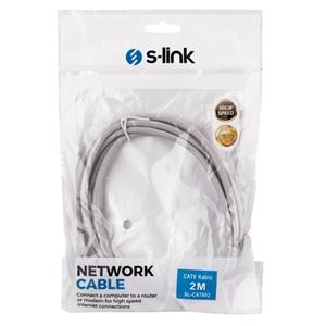 S-LINK SL-CAT602, CAT6, Patch, 2Mt, Kablo (Gri)