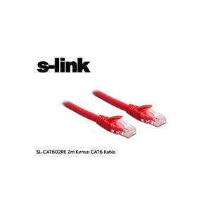 S-LINK SL-CAT602RE, CAT6, Patch, 2Mt, Kablo (Kırmızı)