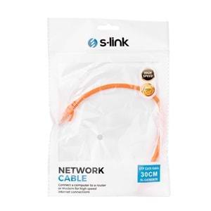 S-LINK SL-CAT6030TR CAT6 Patch 30CM Kablo(Turuncu) 