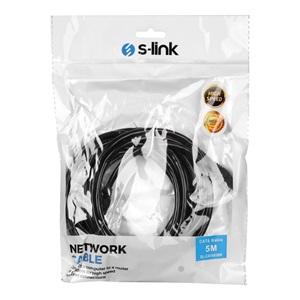 S-LINK SL-CAT605BK, CAT6, Patch, 5Mt, Kablo (Siyah)