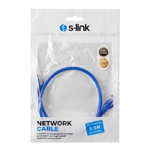 S-LINK SL-CAT606BL CAT6 Patch 60CM Kablo (Mavi)