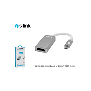 S-LINK SL-USB-C74, Type-C to DISPLAY PORT (DP) Metal, Çevirici