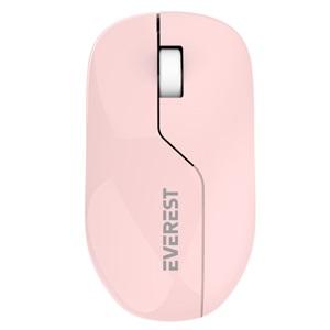 EVEREST SMW-973, Pembe, USB Nano 2,4G Kablosuz, 1200dpi, Optik, 4 Tuşlu, Mouse