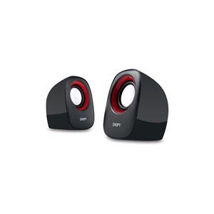 SNOPY SN-120, 6W, 1+1, Masaüstü, USB, Speaker, (Siyah-Kırmızı)