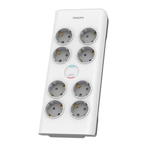 PHILIPS SPN7080WA/62, 8 Soket, Akım Korumalı Priz, 900 Joules, 2Mt Örgülü Kablo, (Beyaz)
