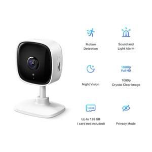 TP-LINK Tapo C100, Bebek/Ev Güvenlik Kamerası, WiFi, 1080P, 20Mt Gece Görüşü, Hareket algılama, Ses ve Işık Alarmı, İki Yönlü Ses