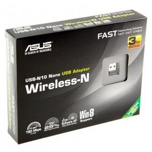 ASUS USB-N10 NANO, 150Mbps, 2.4GHz, USB2.0, WIRELESS ETHERNET