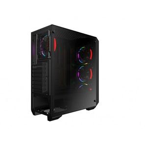VENTO VG10F Mid Tower, 500W Siyah, Temperli Cam, RGB, ATX GAMING KASA