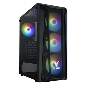 VENTO VG15FE Mid Tower, PSU YOK, Temperli Cam, RGB, ATX GAMING KASA