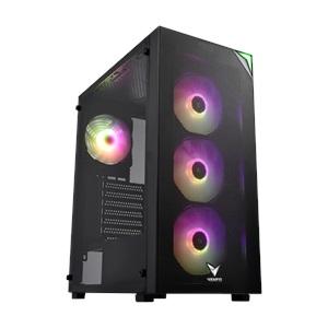 VENTO VG3400S Mid Tower, 650W 80+ Siyah, Temperli Cam, RGB, ATX GAMING KASA