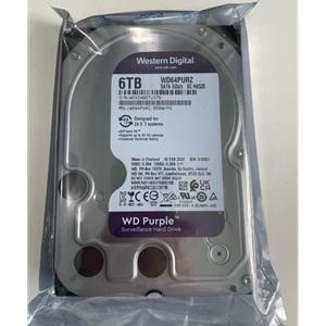 WD PURPLE, WD64PURZ, 3.5", 6TB, 256Mb, 5400 Rpm, 7/24 Güvenlik, HDD