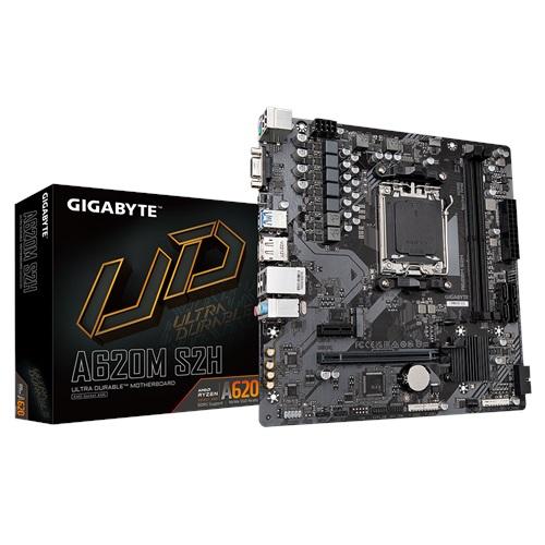 GIGABYTE A620M-S2H rev.1.2, 6400MHz, 2xDDR5, 1x M.2, D-SUB, HDMI, DP, AMD Ryzen 7000 Serisi, AM5 Soket Anakart