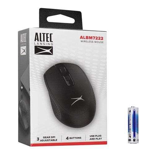 Altec Lansing ALBM7222, Siyah, 2.4GHz USB, 1200DPI, Kablosuz Optik Mouse