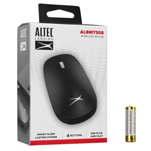 Altec Lansing ALBM7305, Siyah, 2.4GHz, USB, 1600DPI, Kablosuz Optik Mouse