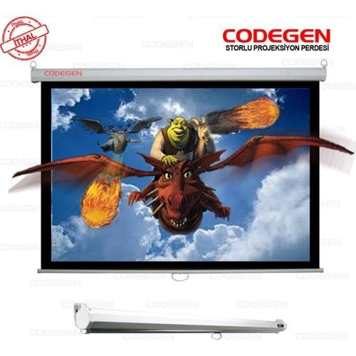 Codegen AX-18 STORLU PROJEKSİYON PERDESİ 180x180 (Arkası Siyah Fonlu - Duvar/Tavan Asılabilir)