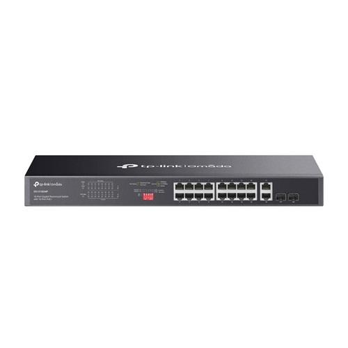 OMADA DS1018GMP, 18 Port Gigabit, 16 Port Gigabit PoE+, 250W, 4 Port Combo Gigabit SFP, Yönetilemez, Rackmount Metal Kasa Switch