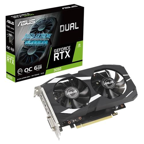 ASUS DUAL-RTX3050-O6G, 6GB, GDDR6, 96Bit, 1xHDMI, 1xDP, 1xDVI GAMING Ekran Kartı