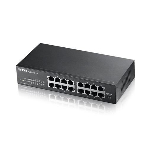 ZyXEL GS1100-16 V3, 16 Port, GigaBit, Yönetilemez, Masaüstü Switch