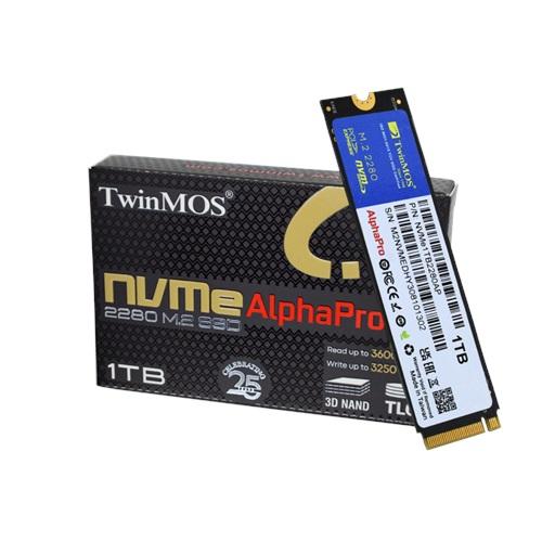 TwinMOS NVMe1TB2280AP, AlphaPro, 1TB, 3600-3250Mb/s, Gen3, NVMe PCIe M.2 2280, SSD, TLC, 3DNAND