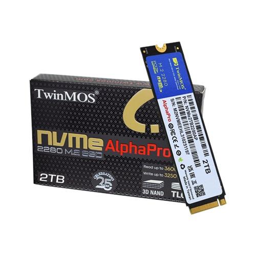 TwinMOS NVMe2TB2280AP, AlphaPro, 2TB, 3600-3250Mb/s, Gen3, NVMe PCIe M.2 2280, SSD, TLC, 3DNAND