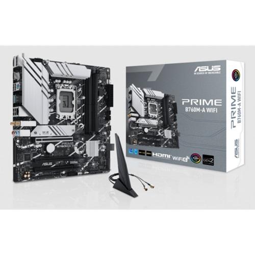 ASUS PRIME B760M-A WIFI, 4xDDR5, 2x M.2, 2xHDMI, DP, Wi-Fi 6, Bluetooth v5.2, 12-13.Nesil, LGA1700 Soket, Anakart