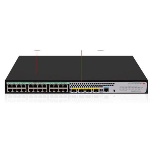 H3C S1850V2-28X, 24 Port, GigaBit, L2, 1 Port GigaBit Uplink, 4 Port 10GigaBit SFP, Web Yönetilebilir, Masaüstü Switch