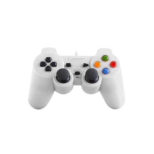 RAMPAGE SG-R602, Beyaz, PC/PS3, 1.8mt Kablolu, Çift Titreşimli, GAMEPAD