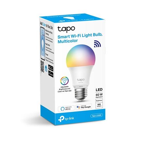 TP-LINK Tapo L530E, Wi-Fi, 60W, 806 Lümen, Çok Renkli, Akıllı Ampul