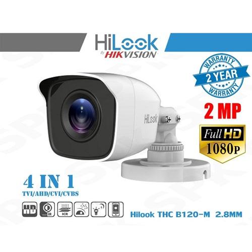 HILOOK THC-B123-M, 2Mpix, 30Mt Gece Görüşü, 2,8mm Lens, Metal Kasa, Bullet Kamera