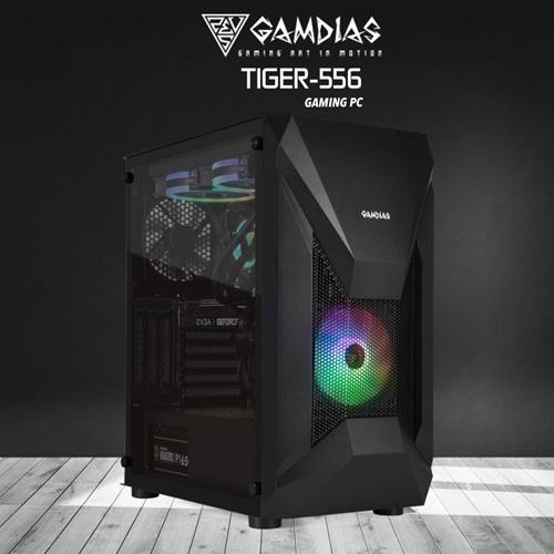 GAMDIAS TIGER-556, RYZEN 5 5600, 16Gb Ram, 500Gb NVMe SSD, 8Gb GDDR5 RX580 Ekran Kartı, 600W Kasa, Free Dos GAMING PC