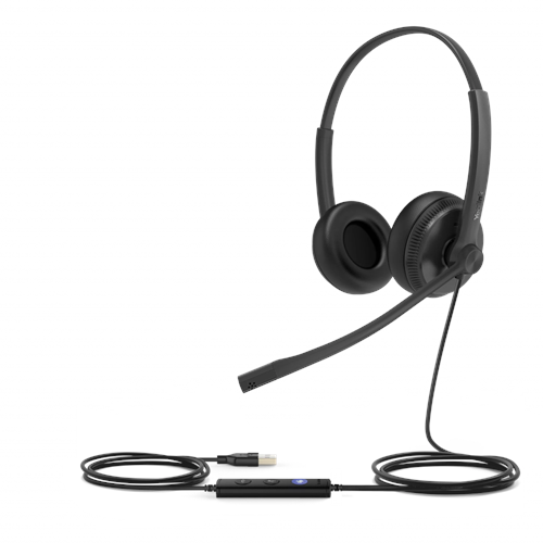 YEALINK UH34, Kablolu, Teams Uyumlu, 3,5mm Jac, USB-A, USB-C, Çift Taraflı, Gürültü Engelleyici, Çağrı Merkezi, Ofis, Toplantı, Microfonlu Kulaklık