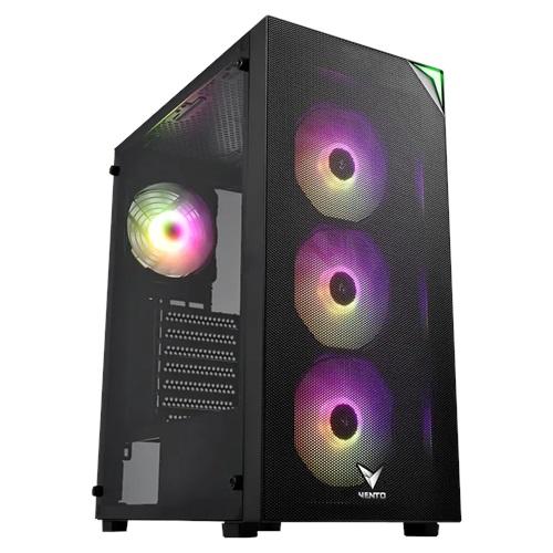 VENTO VG4200S Mid Tower, 850W 80+ Siyah, Temperli Cam, RGB, ATX GAMING KASA