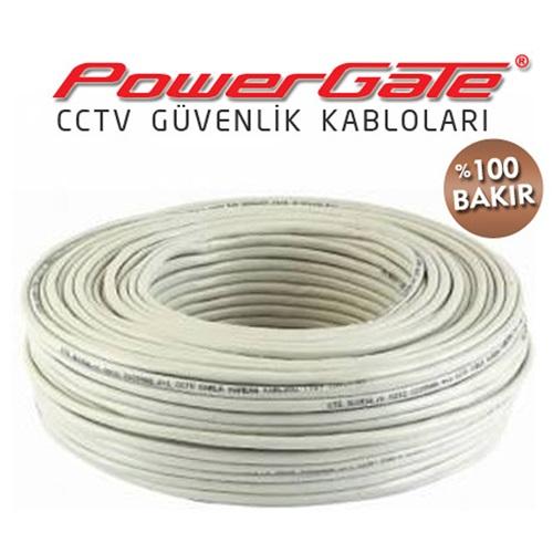 PowerGate VIA 134mt, 2+1 (2x0,22+0,22) %100 Bakır, CCTV Güvenlik Kablosu