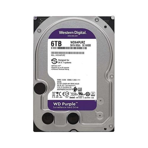 WD PURPLE, WD64PURZ, 3.5", 6TB, 256Mb, 5400 Rpm, 7/24 Güvenlik, HDD